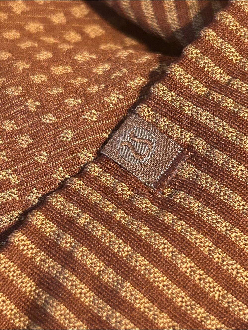 Lululemon Rest Less Pullover Grid Warp Date Brown Geometric Sweater Size 10 / 8 - Picture 3 of 3